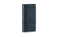 LOUIS VUITTON Brazza Crocodile Leather Card Holder Wallet Men's Dark Blue