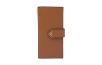 PRADA Leather Wallet Large Size Women's Cognac