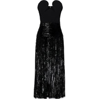 SAINT LAURENT Lurex Velvet Bustier Dress