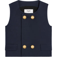 CELINE Top In Double Faced Wool Tricotine