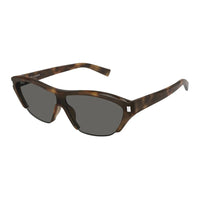 SAINT LAURENT Acetate Recycled Acetate Irregular Shape Sunglasses Women's Havana