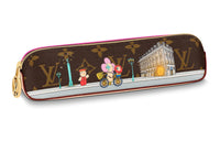 LOUIS VUITTON Paris Pencil Pouch Vivienne Holiday Monogram Canvas/Pink