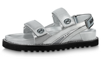 LOUIS VUITTON Paseo Comfort Beach Sandals Women's Silver