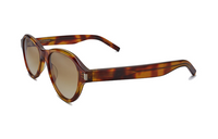 SAINT LAURENT Acetate Irregular Shape Sunglasses Men's Brown
