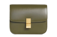 CELINE Classic Bo Polished Cow Leather Handbag, Square Bag, Shoulder Bag, Crossbody Bag Medium Size Women's