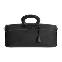 HERMES Togo Calfskin With Hunter Cow Leather Handbag Women's Black