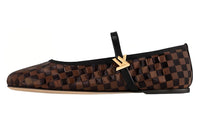 LOUIS VUITTON Romy Flat Mary Jane Shoes Women's Brown Black