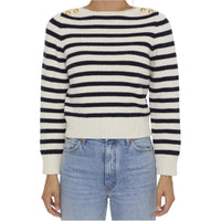 CELINE Boat Neck Marinière Sweater In Cashmere