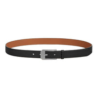 HERMES Calfskin Palladium Leather Belts Unisex Black Width 2.6CM