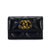 CHANEL 19 Card Holder Black AP1790