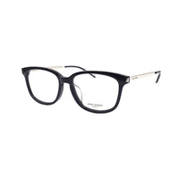 SAINT LAURENT Plate Frame Oval Eyeglass Frames Unisex Black