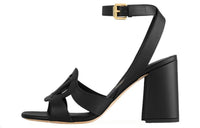 LOUIS VUITTON Isola Strap Sandals 8.5cm Women's Black