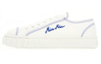MIU MIU Low-Top Stylish Skateboarding Shoes Women's White Blue