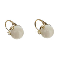 CELINE Brass Earrings Women's Gold