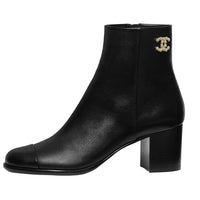 CHANEL Ankle Boots Women's Black