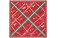 HERMES Silk Scarves Women's Red