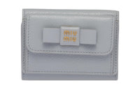 MIU MIU Leather Wallet Small Size Women's Light Blue