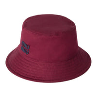 MIU MIU Cotton Bucket Hats Unisex Red