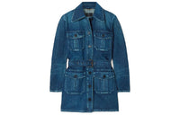 SAINT LAURENT Long-Sleeved Dresses Women's Blue