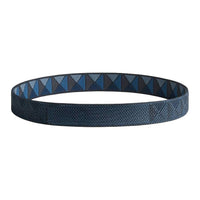 HERMES Clou Medor Aesthetic Pattern Design Nylon Leather Belts Men's Blue Width: 3.8cm