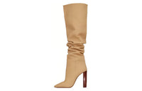 SAINT LAURENT Knee-high Boots Women's Light Brown