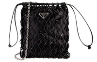 PRADA Nylon Fabric Shoulder Bag, Crossbody Bag Women's Black