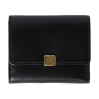 MIU MIU Cow Leather Wallet Women's Black