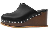 HERMES Wrap-toe Slippers Women's Black