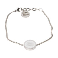 MIU MIU Metal, Enamel, Brass Bracelets Women's Silver