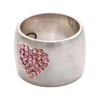 CHANEL 2002 Cc Rhinestone embellished Ring