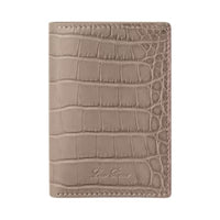Loro Piana Crocodile Leather Card Holder Men's Brown