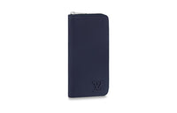 LOUIS VUITTON Zippy Cow Leather Wallet Regular Men's Ocean Blue