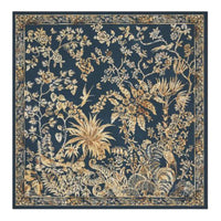 DIOR Silk Silk Scarves Women's Navy