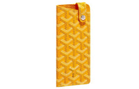 GOYARD Montmartre Canvas With Leather Eyeglass Pouch Small Size Unisex Yellow
