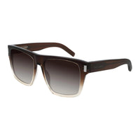 SAINT LAURENT Acetate Square Sunglasses Women's Brown