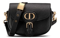 DIOR Bobby Grained Calfskin Shoulder Bag Crossbody Bag Small Size Women's Black