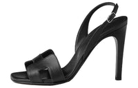 HERMES Holy Strap Sandals 10.5cm Women's Black