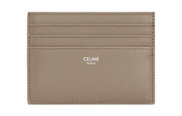 CELINE Cow Leather Card Holder Large Size Men's Smoky Taupe