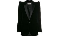 SAINT LAURENT Single breasted Velvet Tuxedo Jacket