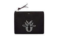 DIOR Dior Quarterly New Products Canvas Clutch Men's Black