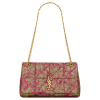 SAINT LAURENT Jamie Recycled Polyester Shoulder Bag Medium Size Women's Pink