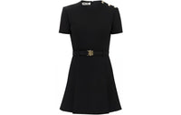 MIU MIU FW23 Short Sleeved Dress Women's Black