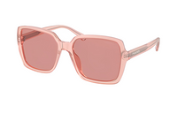 CHANEL Plate Frame Irregular Shape Sunglasses Unisex Pink