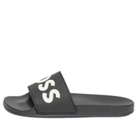 Hugo Boss Raised Italian Made Slides 'Black White' 50498241-001