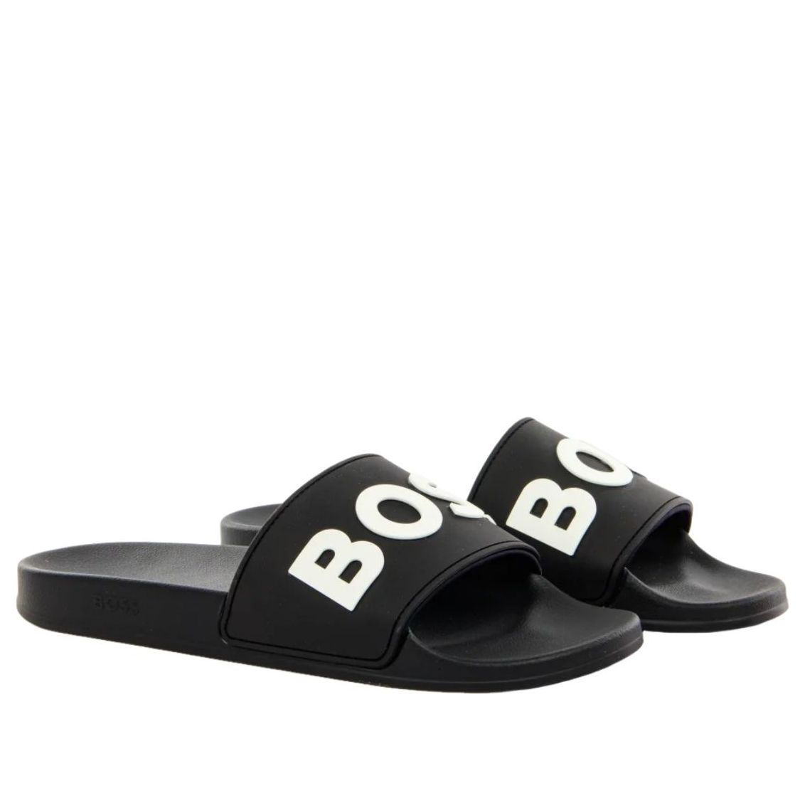 Hugo Boss Raised Italian Made Slides 'Black White' 50498241-001