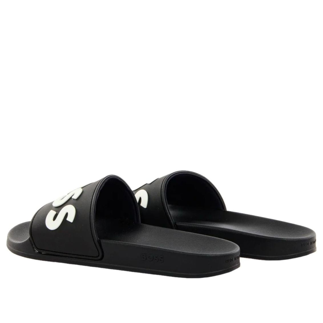 Hugo Boss Raised Italian Made Slides 'Black White' 50498241-001