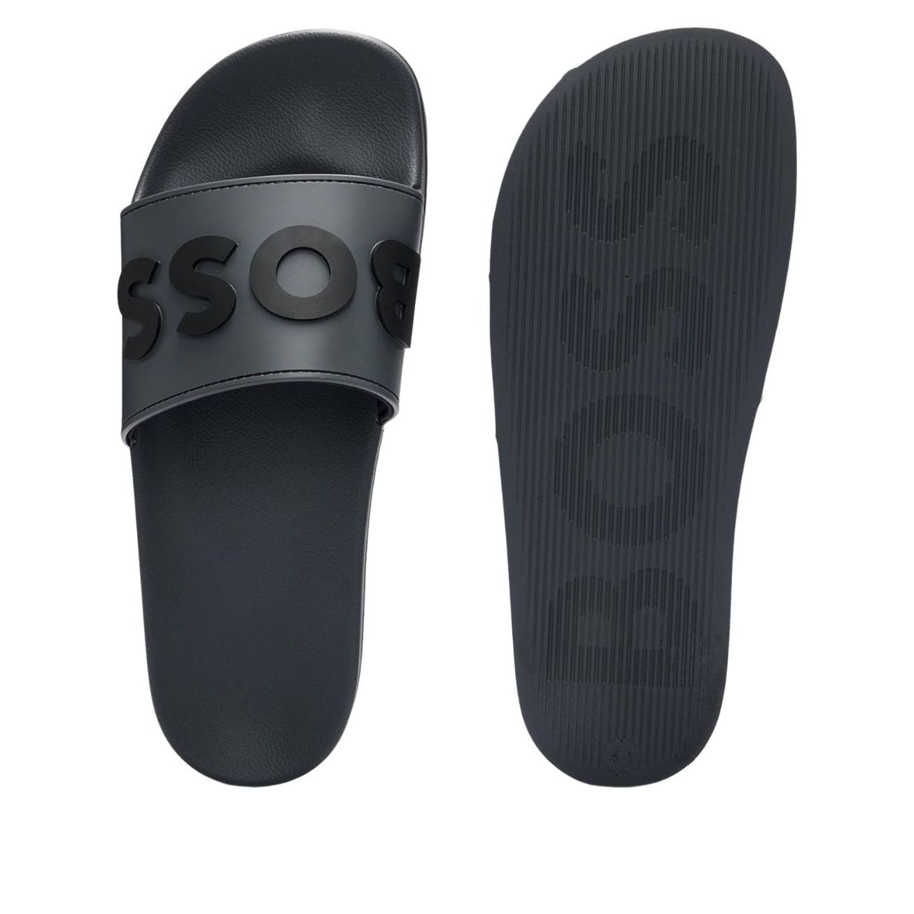 Hugo Boss Raised Italian Made Slides 'Grey' 50498241-021