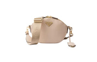 PRADA Leather Crossbody Bag, Shoulder Bag Women's Travertine