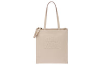 MIU MIU Leather Tote Bag, Shopping Bag, Handbag Regular Women's Ecru