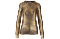 SAINT LAURENT Slim Fit Knitwear Women's Gold